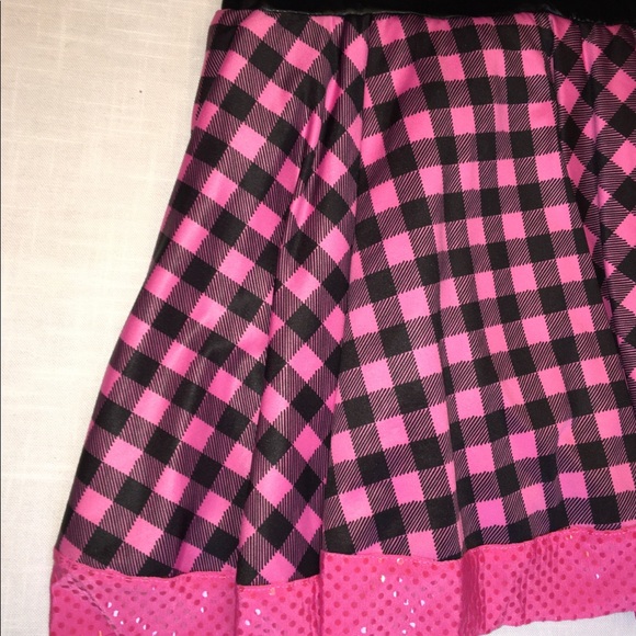 Children’s Dance Costume Checkered Retro Dress - Picture 2 of 7